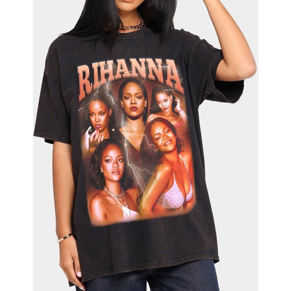 Rihanna Bad Gal Rap Classic Gift For Men Women Vintage T Shirt-image