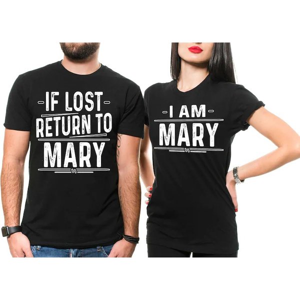 If Lost Return To Custome Name Matching Couple T Shirt-image