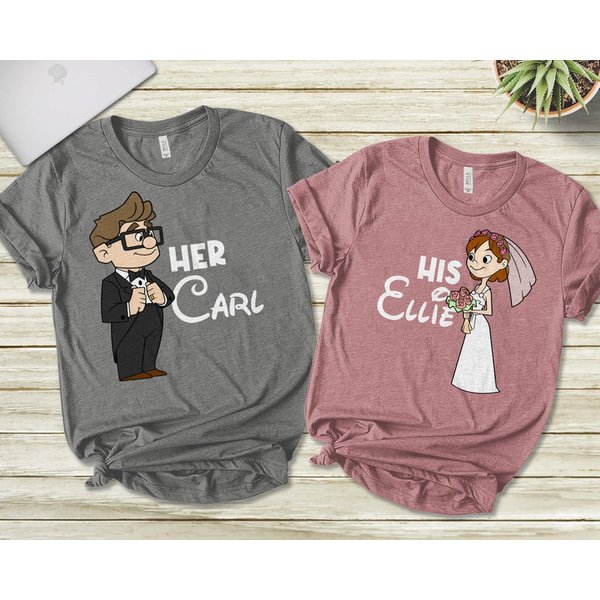 Her Carl And His Ellie Custom Name T-Shirts-image