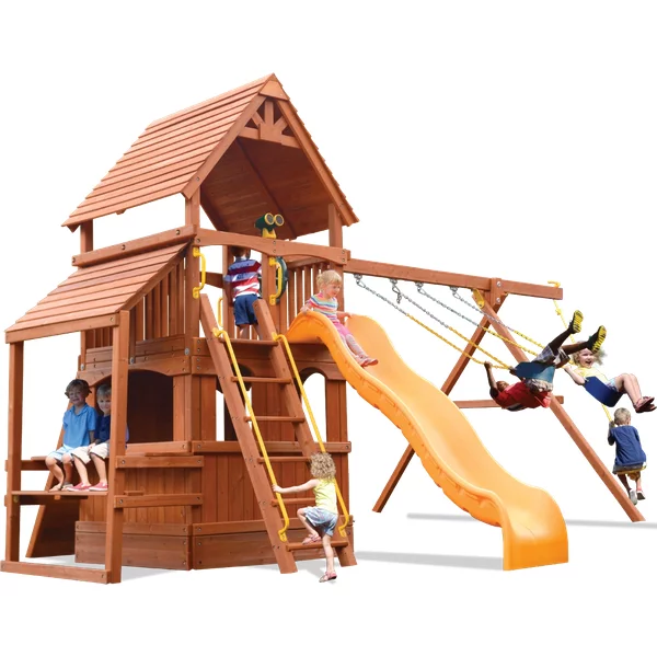 Deluxe Fort Hangout - Solid Green w/Green Slide