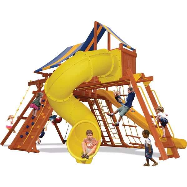 Extreme Playcenter Combo 5 - Solid Green w/Green Slides