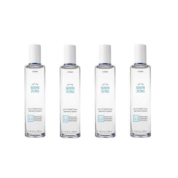 ETUDE - Soon Jung PH 5.5 Relief Toner - 200ml (4ea) Set