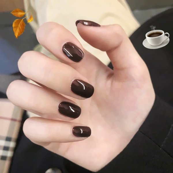 Nail Girl - Stain Nail Tips - One Size - Brown