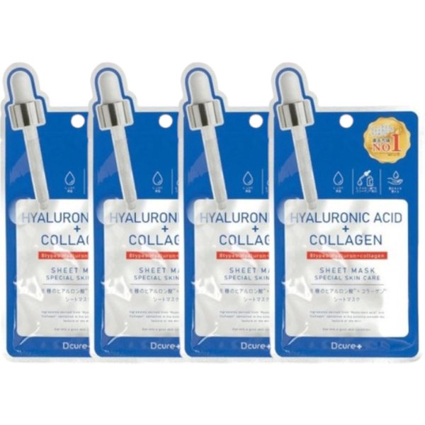 Picomonte - Dcure+ Hyaluronic Acid + Collagen Face Mask - 1 pc (4ea)