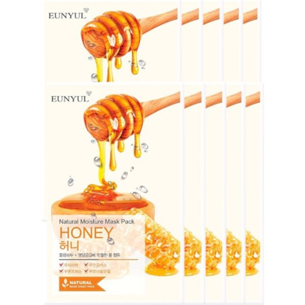 EUNYUL - Natural Moisture Mask Pack - Honey - 10pcs set