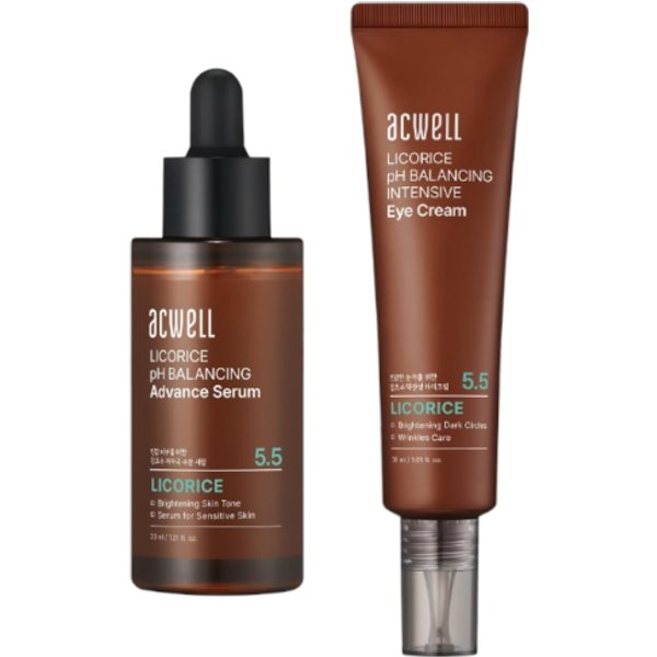 ACWELL - Licorice pH Balancing Advance Serum - 30ml (1ea) + Licorice pH Balancing Intensive Eye Cream - 30ml (1ea) Set