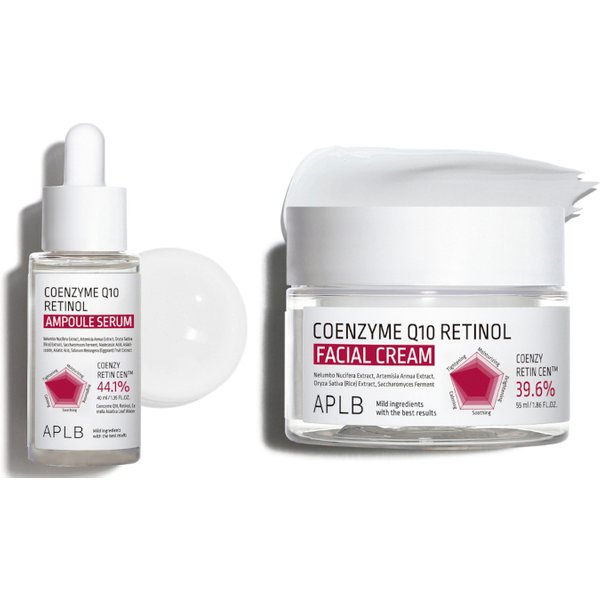 APLB - Coenzyme Q10 Retinol Ampoule Serum - 40ml & Facial Cream - 55ml Set