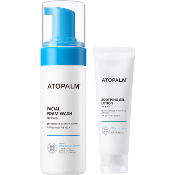 Atopalm - Facial Foam Wash - 150ml + Soothing Gel Lotion - 120ml