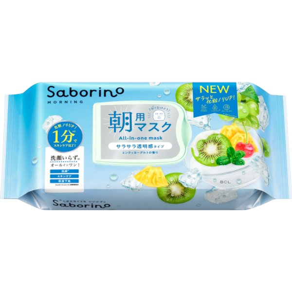 BCL - Saborino Morning Sheet Minty Yogurt (Smooth and Transparent Type) - 28pcs