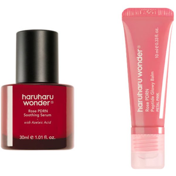 haruharu wonder - Rose PDRN Soothing Serum with Petal Pink Glowy Balm Set