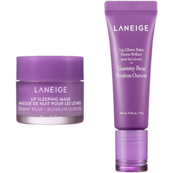 LANEIGE - Lip Sleeping Mask - 20g - Gummy Bear (1ea) X Lip Glowy Balm - 10g - Gummy Bear (1ea)