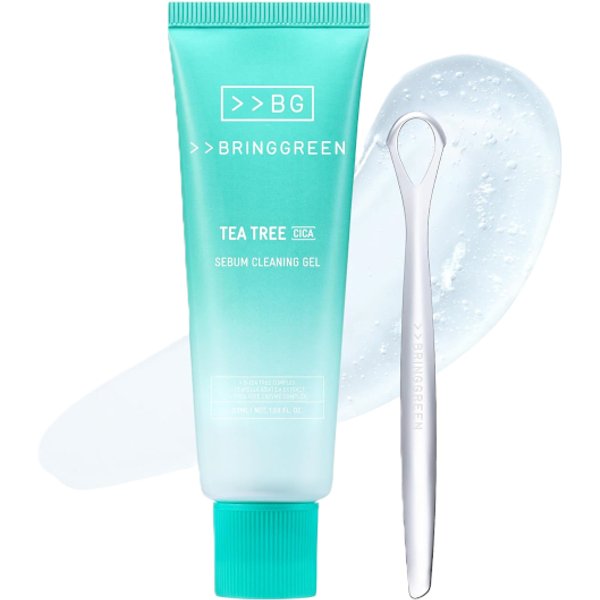 BRING GREEN - Tea Tree Cica Sebum Cleaning Gel Set - 50ml+1pezzo
