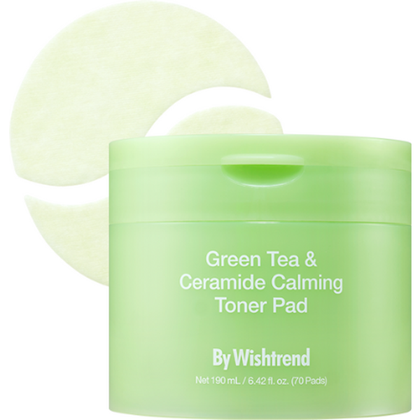ByWishtrend - Green Tea & Ceramide Calming Toner Pad - 190 ml/70 cuscinetti