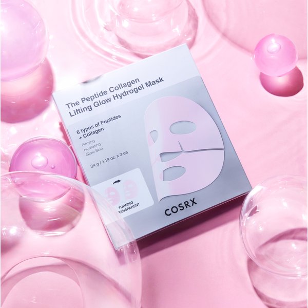 COSRX - The Peptide Collagen Lifting Glow Hydrogel Mask - 34g*3ea