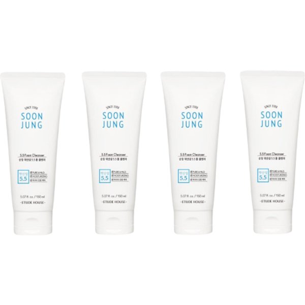 ETUDE - Soon Jung 5.5 Foam Cleanser - 150ML - White (4cad.) Set