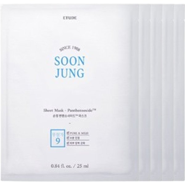 ETUDE - Soon Jung Panthensoside Sheet Mask (5ea) Set