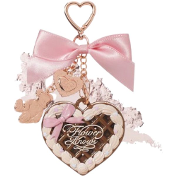 FlowerKnows - The Sweetie Bear Mini Setting Powder - 2.5g - 01 Cocoa with Pink Keychain