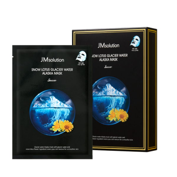JM SOLUTION - Snow Lotus Glacier Water Alaska Mask Snow - 10pezzi