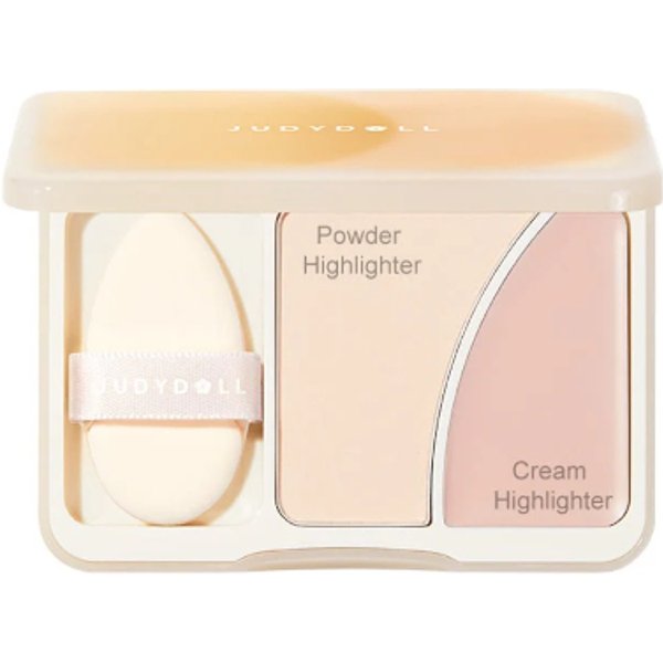 Judydoll - Dual-Color Highlighter Palette - 8g - #01 Cold Moonlight