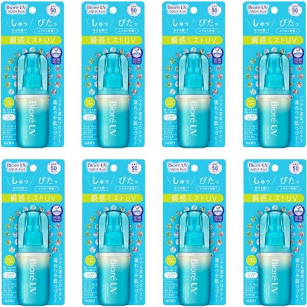 Kao Biore UV Aqua Rich Aqua Protect Mist SPF50 PA++++ - 60m 8pcs Set
