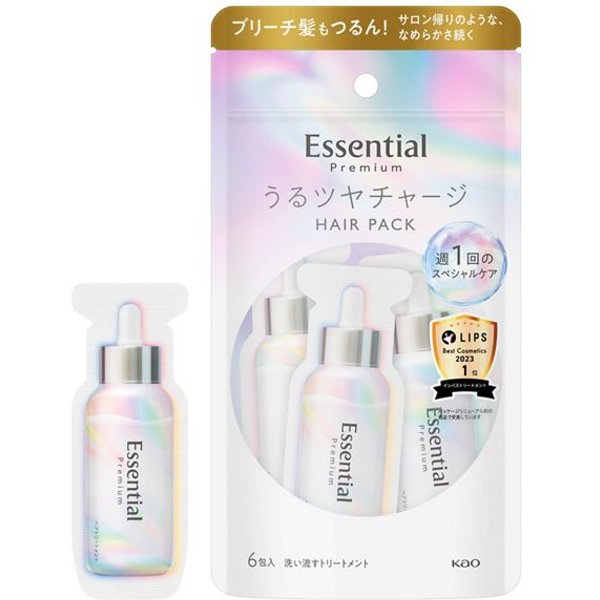 Kao - Essential Premium Moisturizing and Shiny Charge Hair Pack - 9gX6
