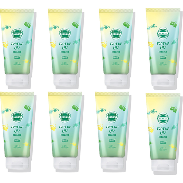 Kose - Suncut Tone Up UV Essence SPF50+ PA++++ - 80g - Mint Green (8ea) Set