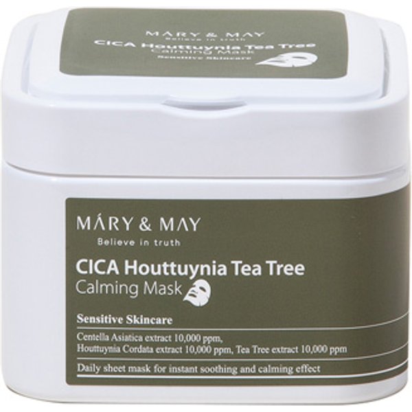 Mary&May - CICA Houttuynia Tea Tree Calming Mask - 30pezzi/400g