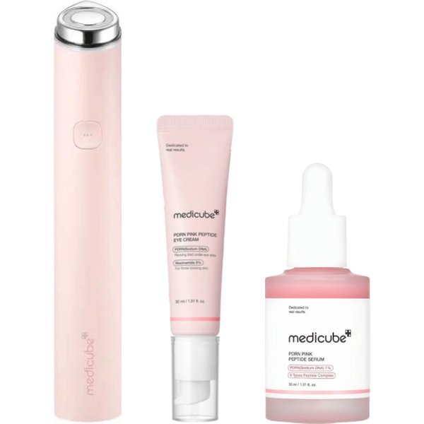 medicube - Booster Pro Mini Plus PDRN Pink Peptide Set - Pink