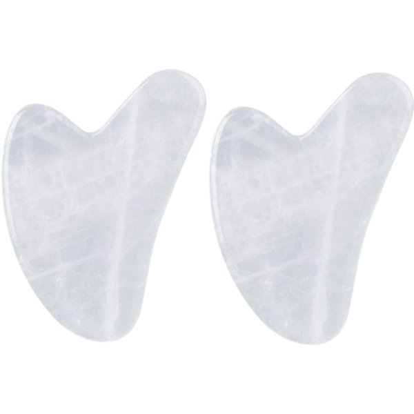 MissLady - Scraping Board Gua Sha Massage Tool (Heart-shaped) (2ea) Set - White