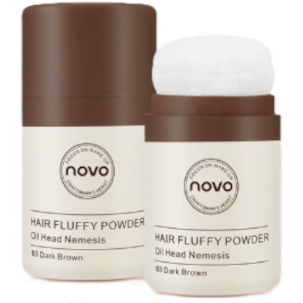 NOVO - Hair Fluffy Powder Oil Head Nemesis - 7g - 03 Dark Brown
