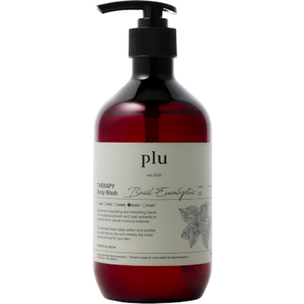 plu - Therapy Body Wash - 500g - Basil Eucalyptus