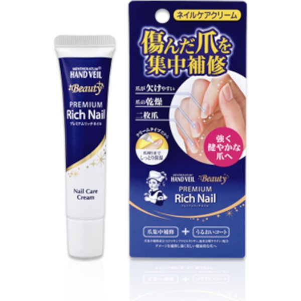 Rohto Mentholatum - Hand Veil Beauty Premium Rich Nail Cream - 12g