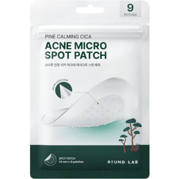 ROUND LAB - Pine Calming Cica Acne Micro Spot Patch - 14mm x 9 patch