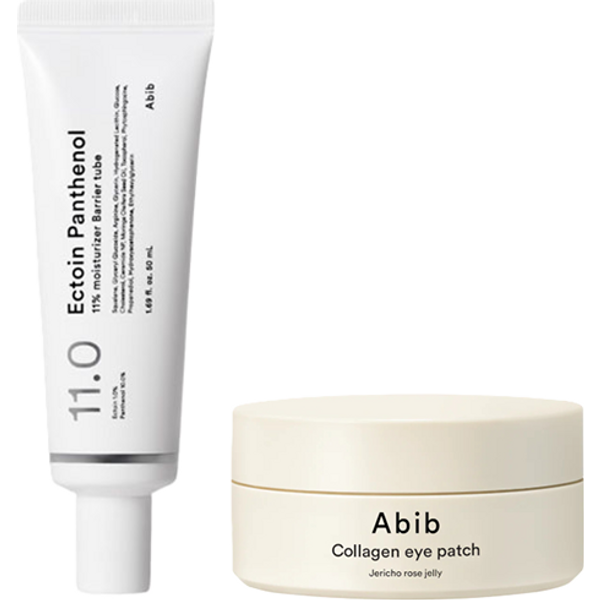 Abib - Ectoin Panthenol 11% Moisturizer Barrier Tube (1ea) X Jericho Rose Collagen Eye Patch Jelly (1ea) Set