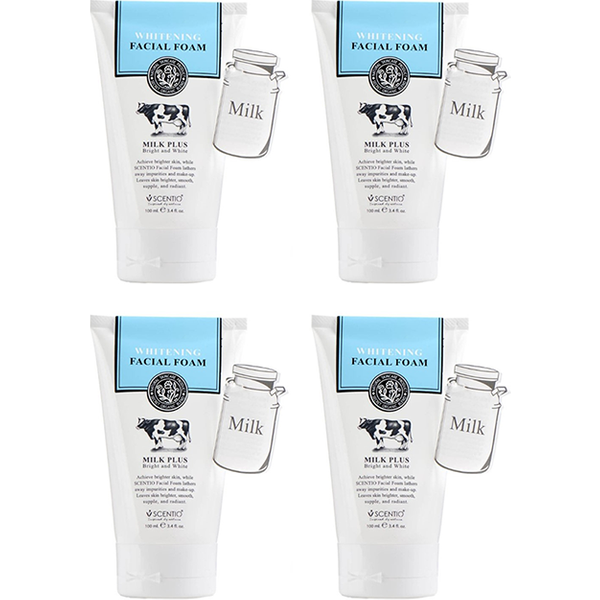 BEAUTY BUFFET - Scentio Milk Plus Whitening Facial Foam - 100ml (4ea) Set