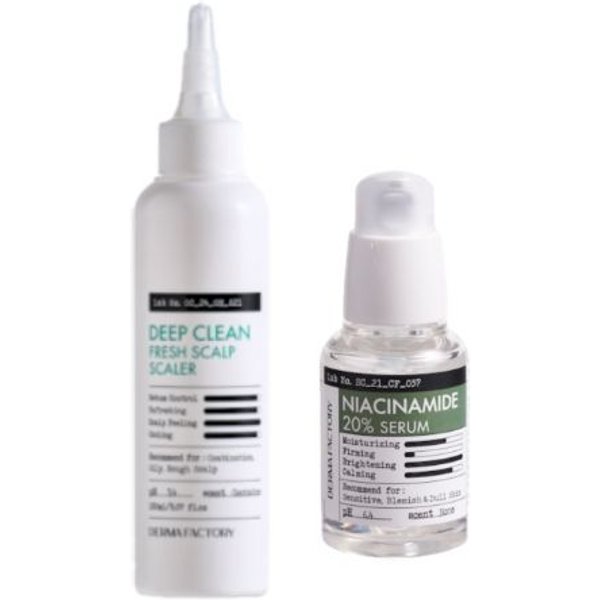 DERMA FACTORY - DERMA FACTORY - Niacinamide 20% Serum - 30ml (1ea) & Deep Clean Fresh Scalp Scalper - 150ml (1ea) Set