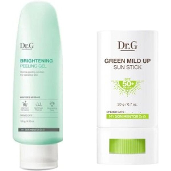 Dr.G Green Mild Up Sun Stick SPF50+ PA++++ - 20g (1ea) + Brightening Peeling Gel (New) - 120g (1ea) set