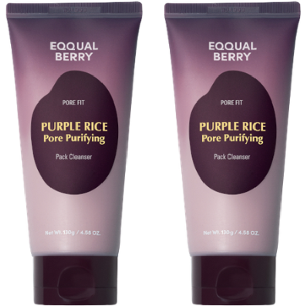 EQQUALBERRY - Purple Rice Pore Purifying Pack Cleanser - 130g Duo Set