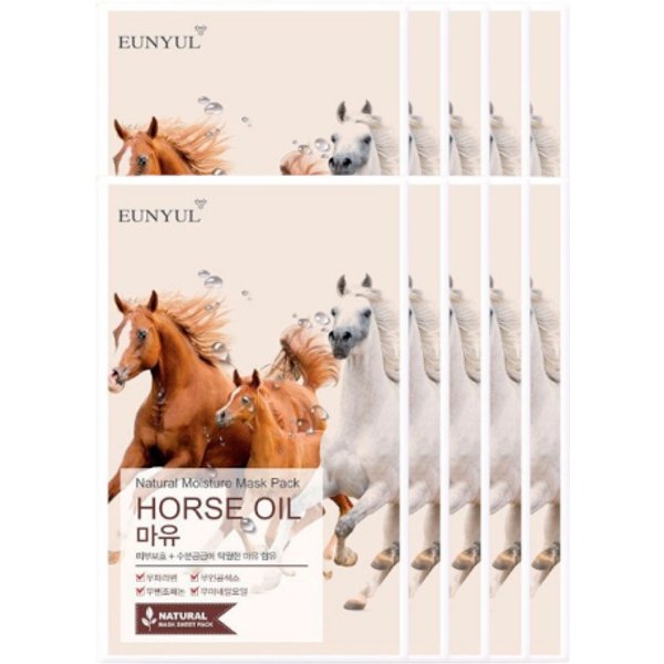 EUNYUL - Natural Moisture Mask Pack - Horse Oil - 10pcs set