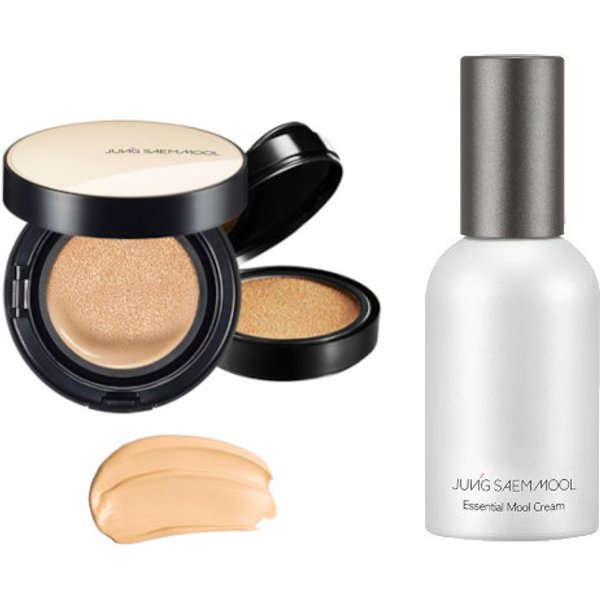 JUNGSAEMMOOL - Essential Skin Nuder Cushion SPF50+ PA+++ (With Refill) - 14g+14g - 19 Light (1ea) + Essential Mool Cream -...