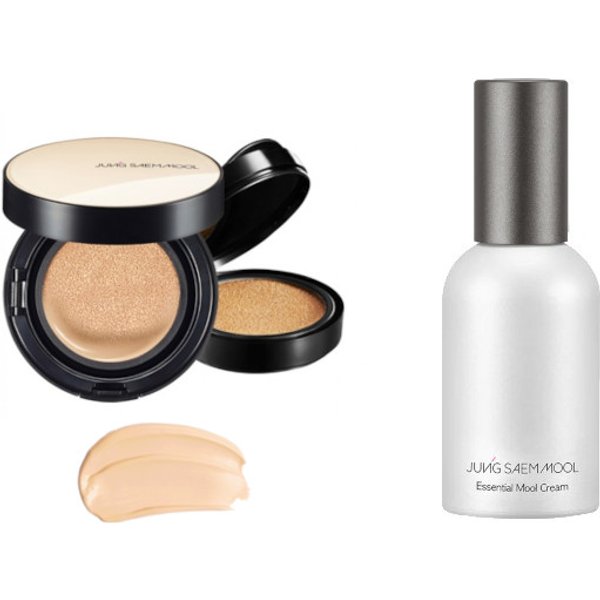 JUNGSAEMMOOL - Essential Skin Nuder Cushion SPF50+ PA+++ (With Refill) - 14g+14g - 19 N-Light (1ea) + Essential Mool Cream -...