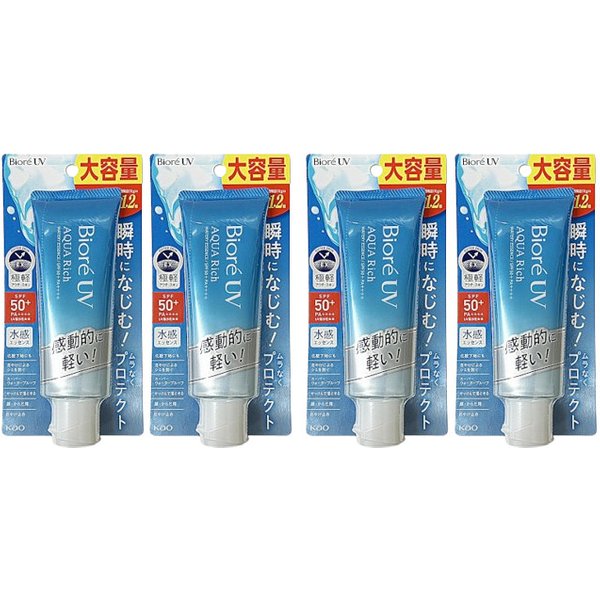 Kao - Biore UV Aqua Rich Watery Essence SPF50+ PA++++ - 90g (4ea) Set