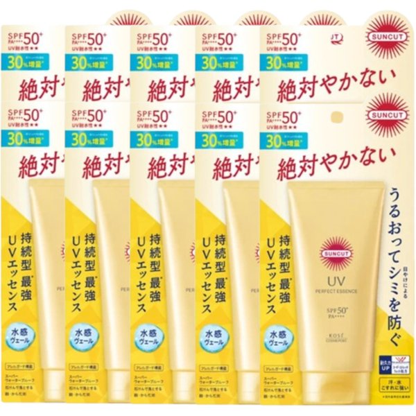 Kose - Suncut UV Perfect Essence SPF50+ PA++++ (2024 Version) - 80g (10ea) Set