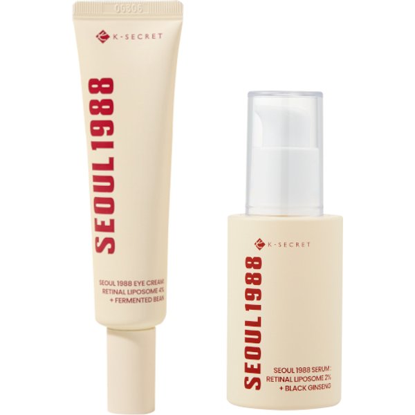 KSECRET - SEOUL 1988 Serum : Retinal Liposome 2% + Black Ginseng - 30ml (1ea) + Eye Cream : Retinal Liposome 4% + Fermented...