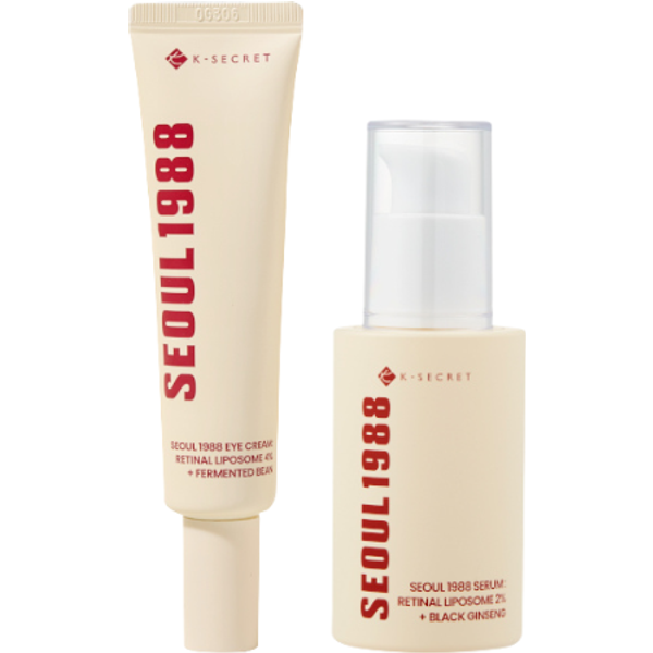 KSECRET - SEOUL 1988 Eye Cream : Retinal Liposome 4% + Fermented Bean - 30ml (1ea) & SEOUL 1988 Serum : Retinal Liposome 2% +...