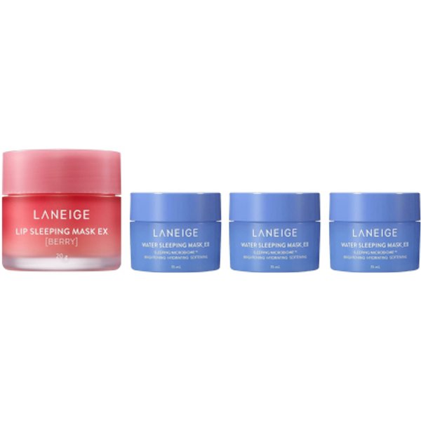LANEIGE - Lip Sleeping Mask EX - 20g - Berry (1ea) + Water Sleeping Mask EX - 15ml (3ea) Set
