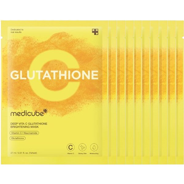 medicube - Deep Vita C Glutathione Brightening Mask - 27ml (10ea) Set