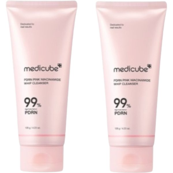 medicube - PDRN Pink Niacinamide Whip Cleanser - 120g (2ea) Set