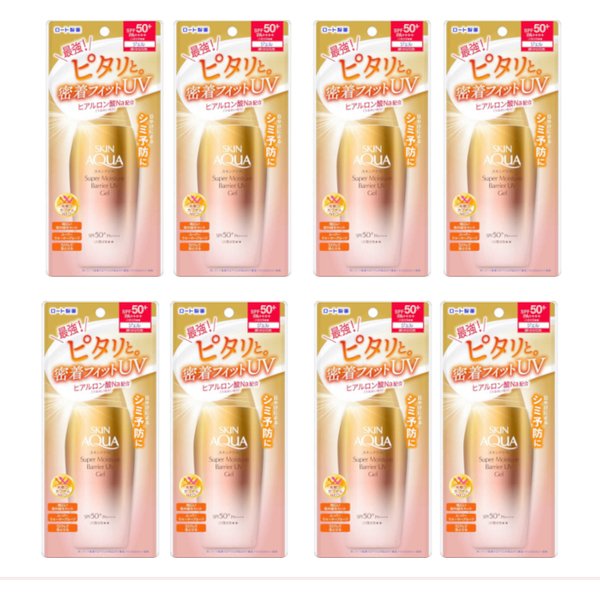 Rohto Mentholatum - Skin Aqua Super Moisture Barrier UV Gel SPF50+ PA++++ - 100g (8ea) Set