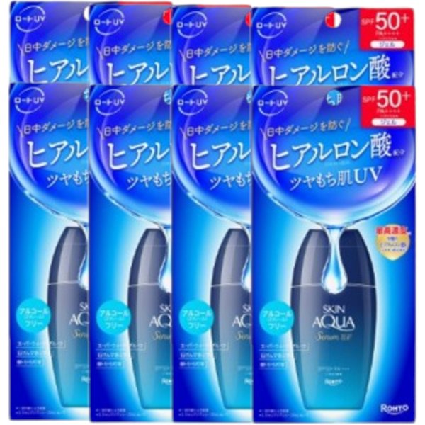 Rohto Mentholatum - Skin Aqua Hyaluronic Serum UV SPF50+ PA++++ - 70g - White (8ea) Set
